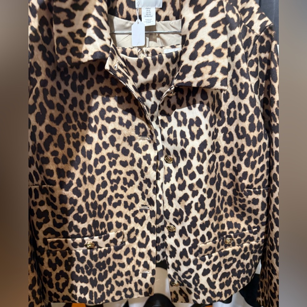 H&M Leopard Print Blazer & Skirt - Picture 2 of 2